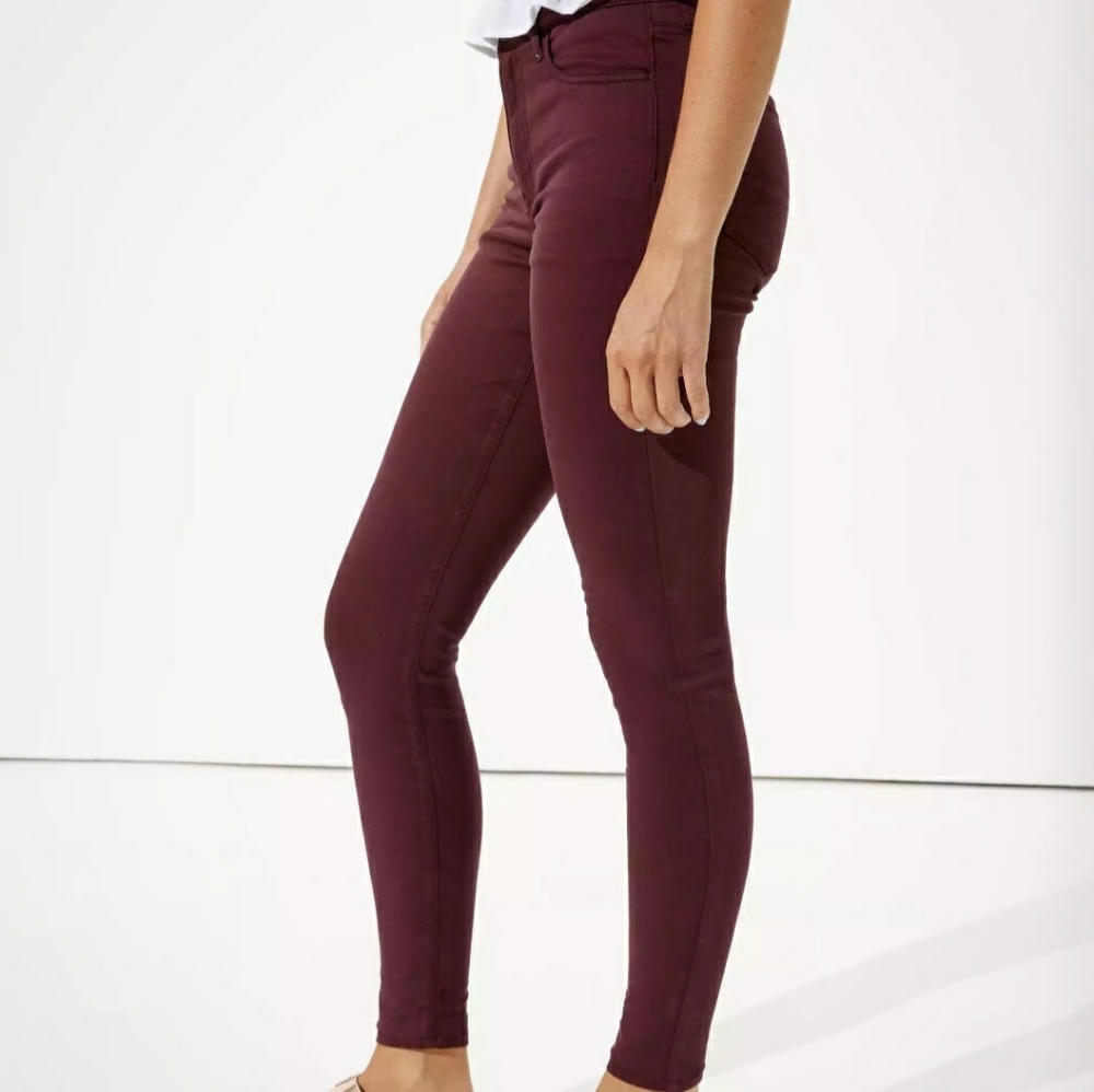 American Eagle maroon jeggings